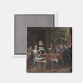 Die Kartenspieler Magnet (Vorderseite/Rückseite)