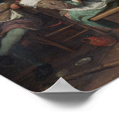 Die Kartenspieler Poster (Ecke)