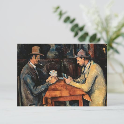 Die Kartenspieler von Paul Cezanne Dankeskarte (Stehend Vorderseite)