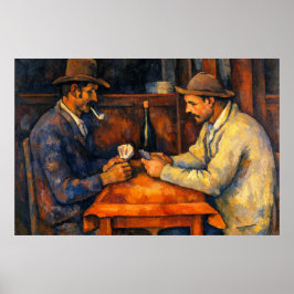 Die Kartenspieler von Paul Cezanne Poster