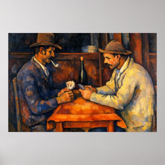 Die Kartenspieler von Paul Cezanne Poster (Vorne)