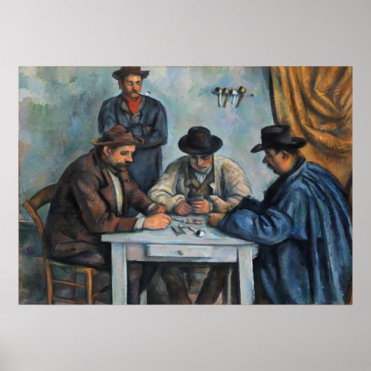 Die Kartenspieler von Paul Cezanne Poster (Vorne)