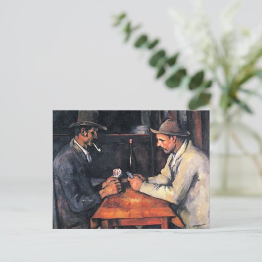 Die Kartenspieler von Paul Cezanne Postkarte (Stehend Vorderseite)