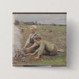 Die Kartoffel-Sammler, 1898 Button