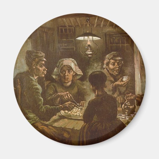 Die Kartoffelessen von Vincent van Gogh Magnet (Vorne)