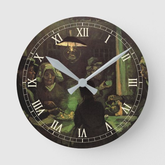 Die Kartoffelessen von Vincent van Gogh Runde Wanduhr (Vorderseite)