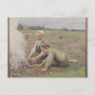 Die Kartoffelsammler, 1898 Postkarte