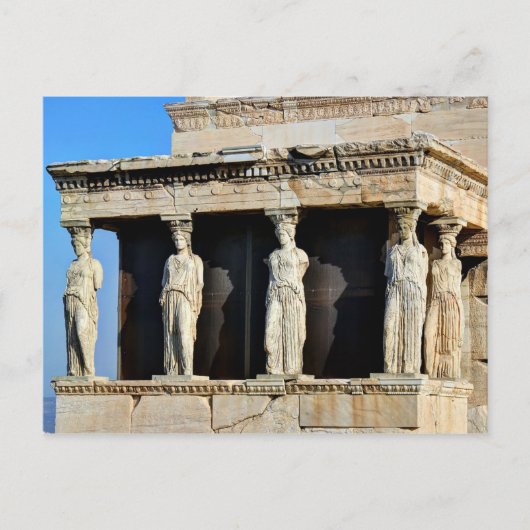 Die Karyatidveranda der Erechtheion in Athen Postkarte (Vorderseite)