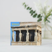 Die Karyatidveranda der Erechtheion in Athen Postkarte (Stehend Vorderseite)