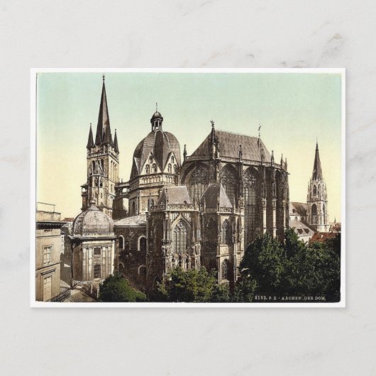 Die Kathedrale, Aachen, der Rhein, Deutschland sel Postkarte (Vorderseite)