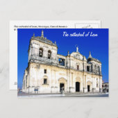 Die Kathedrale von Leon Postkarte (Vorne/Hinten)