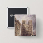 Die Kathedrale von Notre Dame, Paris, 1836 Button (Vorne & Hinten)