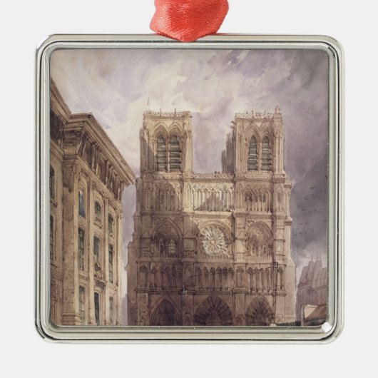 Die Kathedrale von Notre Dame, Paris, 1836 Silbernes Ornament (Vorne)