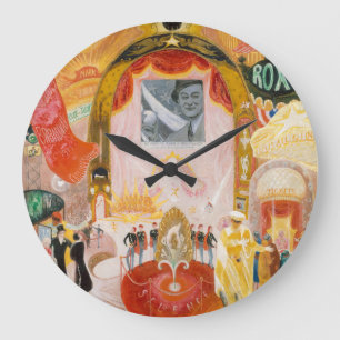 Die Kathedralen am Broadway von Florine Stettheime Große Wanduhr