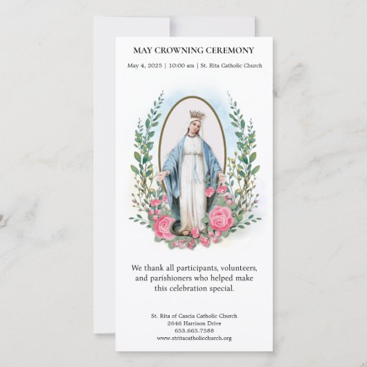 Die katholische Feier "Mary May Kroning" (Rückseite)