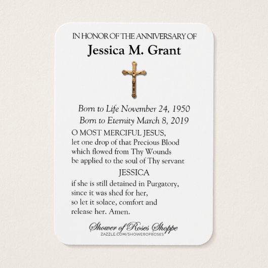 Die katholische Jungfrau Mary Jubiläumstot liebte (Rückseite)