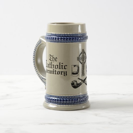 Die katholische Schlafsaalstein-Tasse Bierglas (Vorderseite Links)