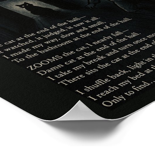 Die Katze am Ende des Hall Poster (Ecke)