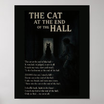 Die Katze am Ende des Hall Poster