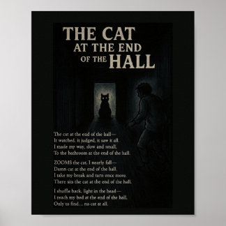 Die Katze am Ende des Hall Poster