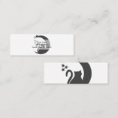 Die Katze auf dem Mond - Wählen Sie die Hintergrun Mini Visitenkarte (Vorne/Hinten)