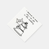 Die Katze bricht die Hochzeit ab - der lustige Pol Serviette (Ecke)