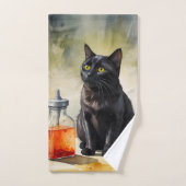 Die Katze des Alchemist Badhandtuch Set (Handtuch)