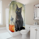 Die Katze des Alchemist Duschvorhang (Beispiel)