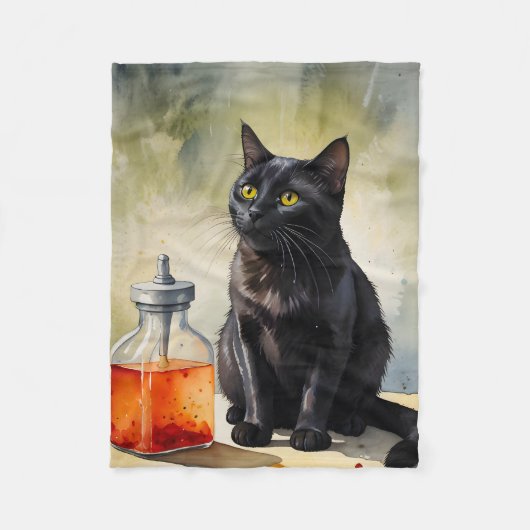 Die Katze des Alchemist Fleecedecke (Vorderseite)