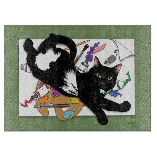Die Katze des Künstlers Schneidebrett (Vorderseite)