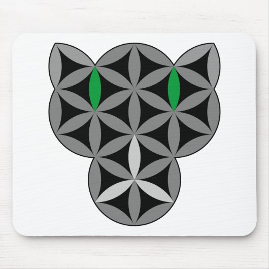 Die Katze des Lebens - Heilige Tiere 02.Dunkel Mousepad (Vorne)