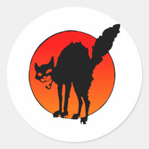 Die Katze des Syndikalisten Runder Aufkleber
