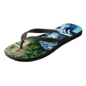 Die Katze, die die Kanarischen Inseln aß Badesandalen (Schrägansicht)