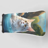 Die Katze, die einen heißen Frühling genießt: Golf Headcover (Vorderseite)