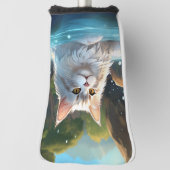 Die Katze, die einen heißen Frühling genießt: Golf Headcover (Rotieren 90)