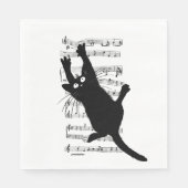 Die Katze hängt an Noten Serviette (Vorderseite)