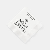 Die Katze hasst Geburtstage - Funny Cat Party Napk Serviette (Ecke)