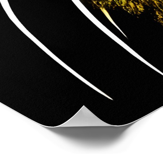 Die Katze hat Angst | AI Art Poster (Ecke)