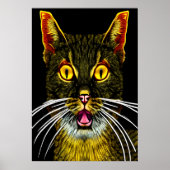 Die Katze hat Angst | AI Art Poster (Vorne)