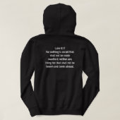 Die Katze hinter dem Vorhang Hoodie (Design Rückseite)