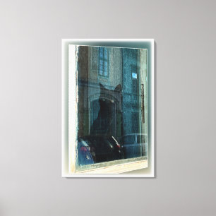 Die Katze im Fenster Leinwanddruck