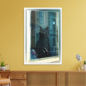 Die Katze im Fenster Leinwanddruck (Insitu (Wohnzimmer))