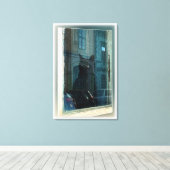 Die Katze im Fenster Leinwanddruck (Insitu (Holzboden))