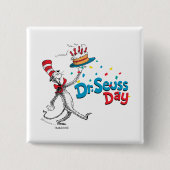 Die Katze im Hut | Dr. Seuss Day Button (Vorderseite)