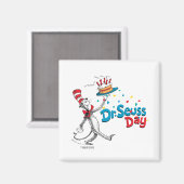 Die Katze im Hut | Dr. Seuss Day Magnet (Vorderseite/Rückseite)