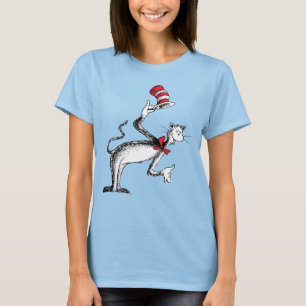 Die Katze im Hut verbeugt sich T-Shirt
