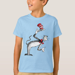 Die Katze im Hut verbeugt sich T-Shirt