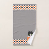 Die Katze im Kürbisbad Set (Handtuch)