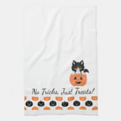 Die Katze im Kürbishandtuch Geschirrtuch (Vertikal)