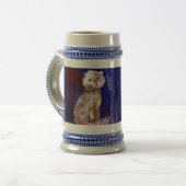Die Katze in der blauen Nacht Bierglas (Vorderseite Links)